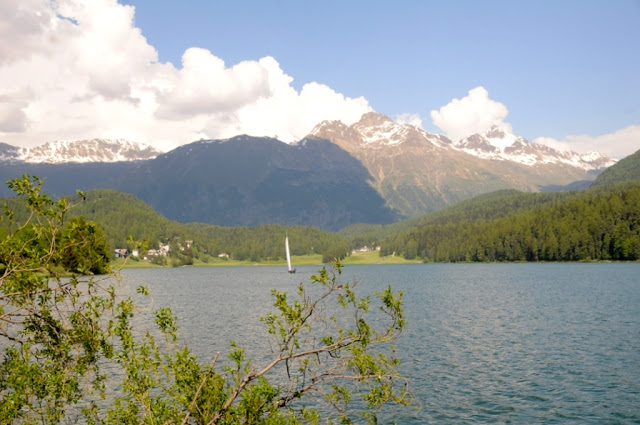 Engadin, Graubünden, bergvakantie, Zwitserse Alpen, Meer van Sankt-Moritz, 