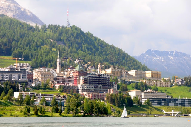 Engadin, Graubünden, bergvakantie, Zwitserse Alpen, Meer van Sankt-Moritz, 