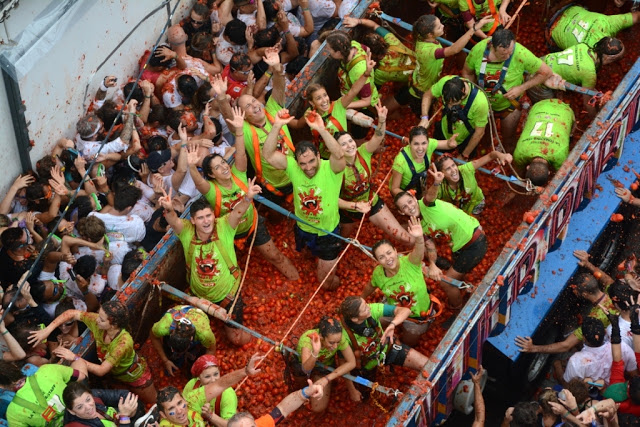 valencia, la tomatina, tomatenfestival spanje, tomatengevecht