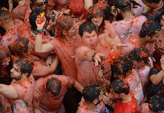 valencia, la tomatina, tomatenfestival spanje, tomatengevecht