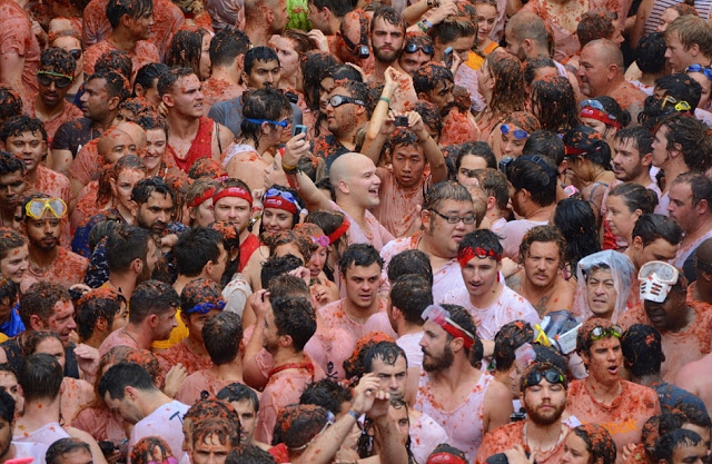 valencia, la tomatina, tomatenfestival spanje, tomatengevecht