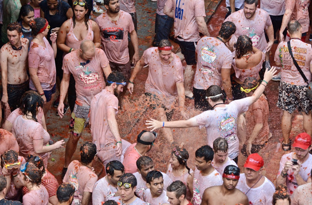 valencia, la tomatina, tomatenfestival spanje, tomatengevecht