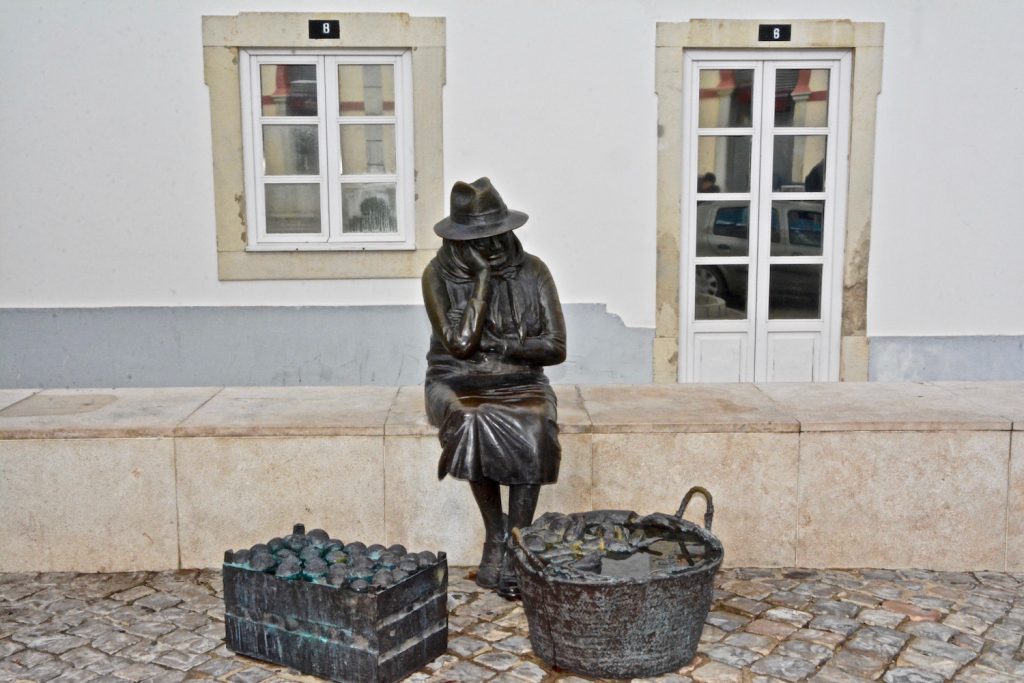 realistisch beeld, marktkraamster, Algarve, Portugal