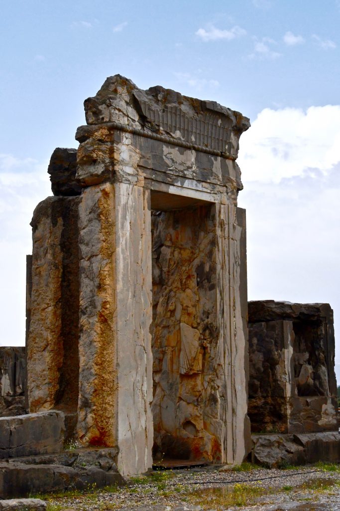 Hall van de 100 zuilen Persepolis historische site historic site Darius I voormalige Perzië Iran