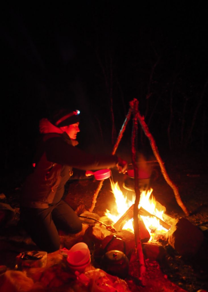 Kampvuur, koken, natuur, bos, wood fire, Swedish Lapland