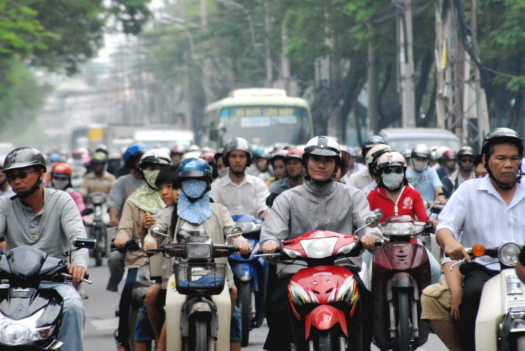 Scooters in Saigon Vietnam transport scootertown