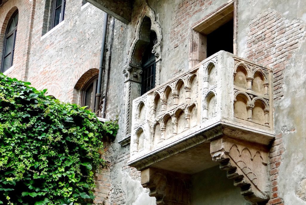 Verona, balkon Romeo&Julia, Casa di Giullietta, romance, huis van Julia, inspiratie voor Shakespeare's Romeo&Julia, 14de eeuw, gotiek, Italy