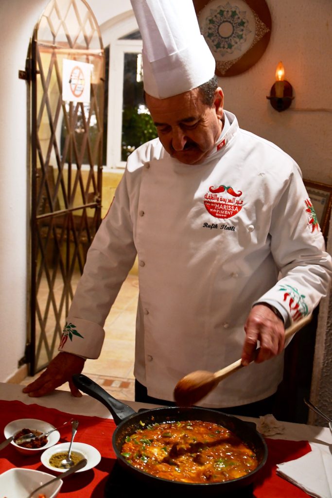 Populaire TV chef, Rafik Tlatli, Tunesische keuken, restaurant slovenië, Nabeul, Tunesië