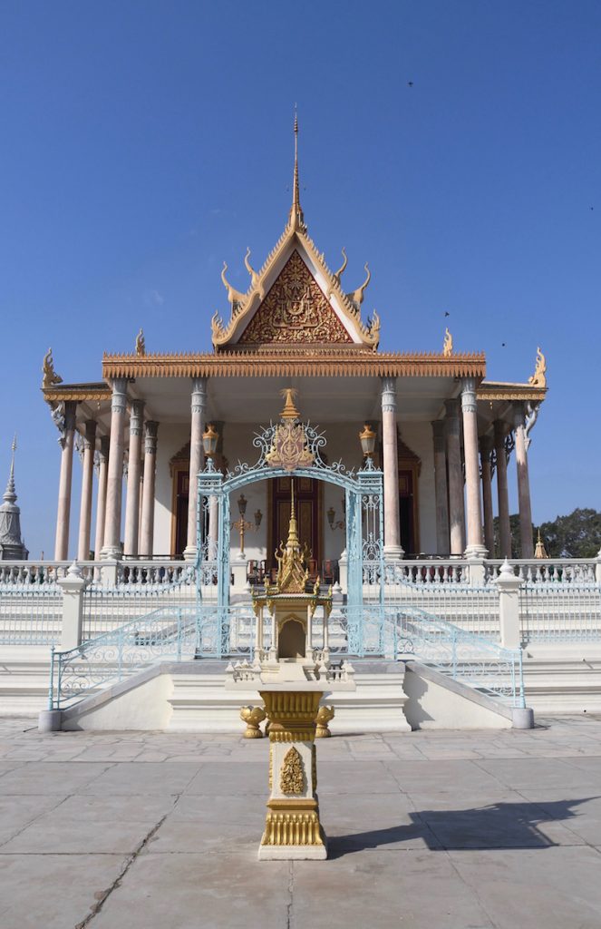 Tempel van de Emerald Buddha, Koninklijk paleis, Phnom Penh, Italiaanse marmeren trap, Cambodja