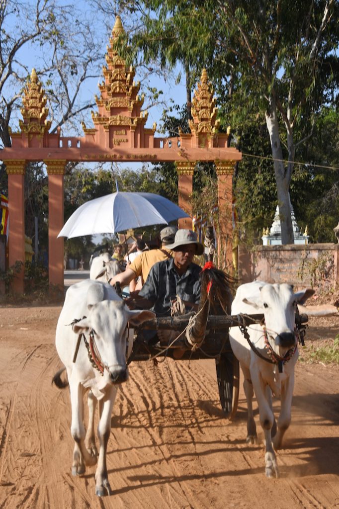 ossenka, slow travel, oude hoofdstad Oudong, Khmer architectuur, Khmer poort